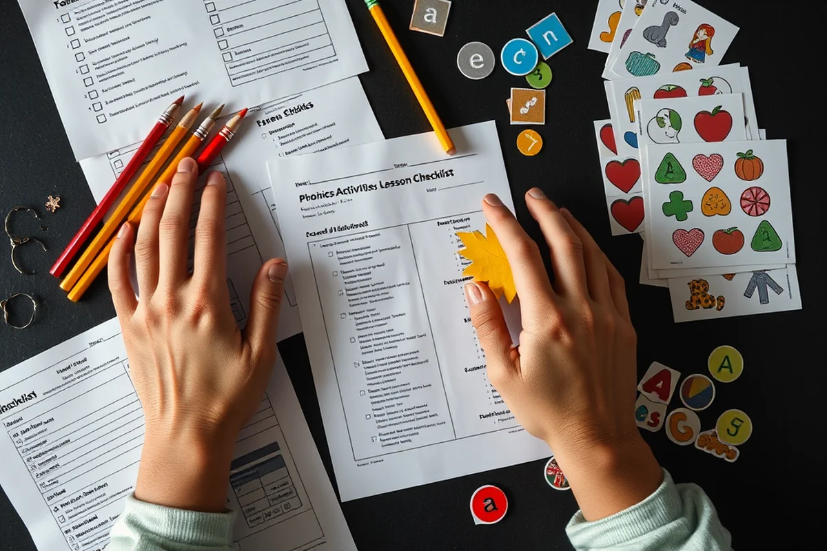 phonics activities lesson checklist — Phonics Activities Lesson Checklist (the finished result)